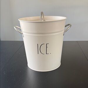 Rae Dunn-White Ice Bucket with Lid